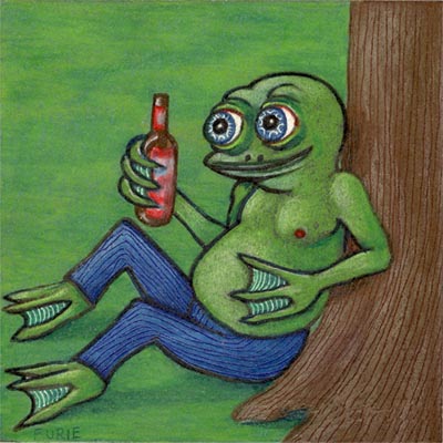 The original Beer Frog by Matt Furie